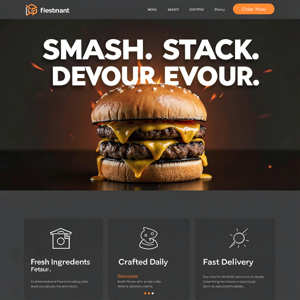 Burger Restaurant Homepage Preview